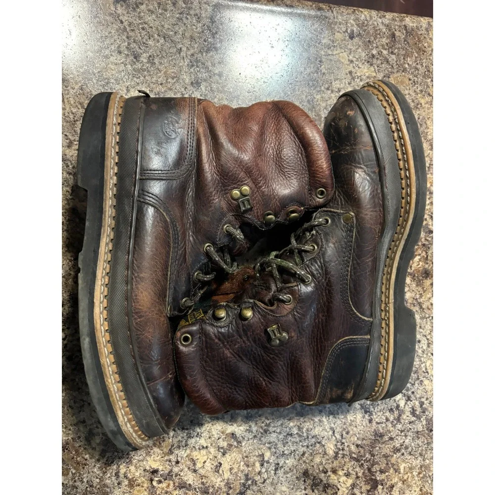 Georgia Giant Mens 8 Inch Brown Leather Work Boots EH G8374 Size 11.5 M